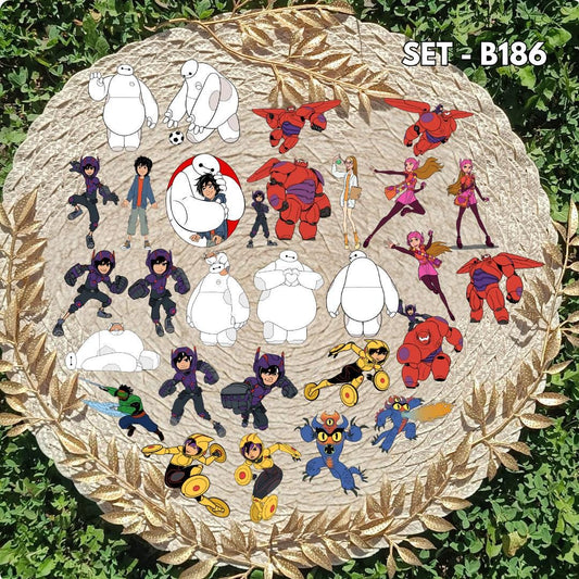 Big Hero 6 Sticker Set - Baymax and Hiro Hamada