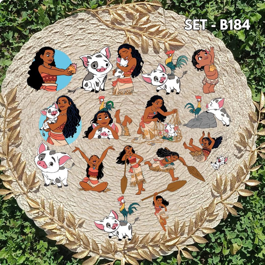 Moana Inspired Sticker Pack | Moana & Maui Fan Art Vinyl Stickers