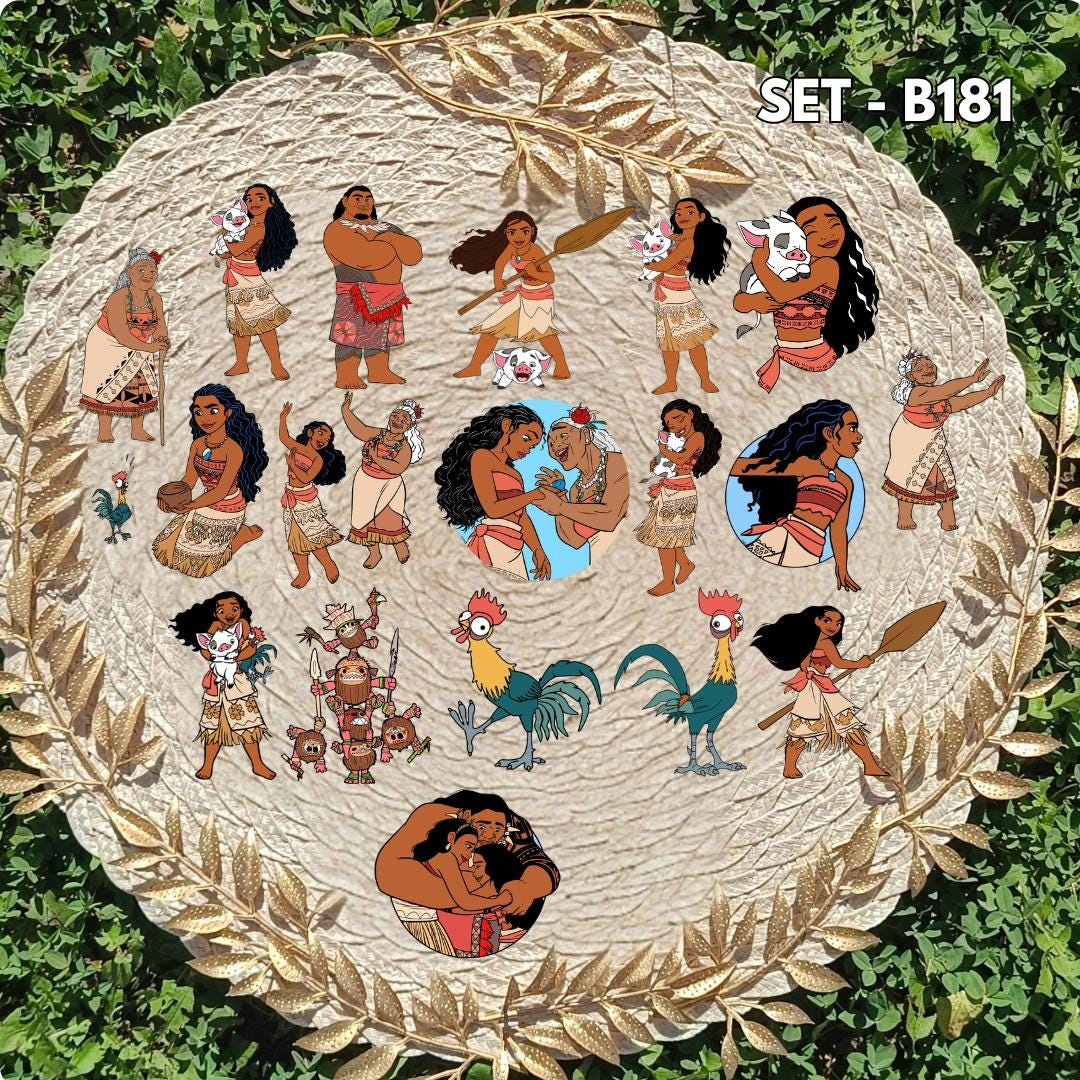Moana Inspired Sticker Pack | Moana & Maui Fan Art Vinyl Stickers