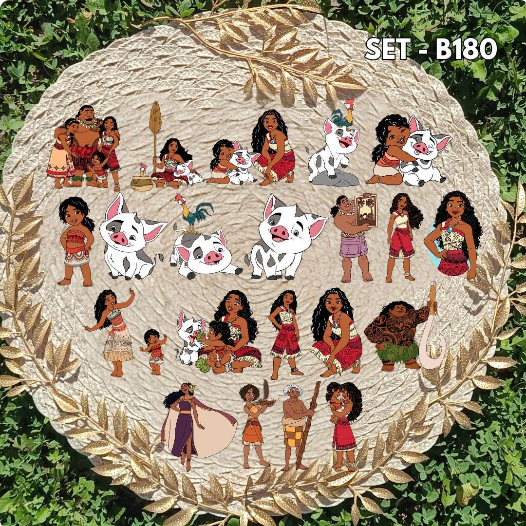 Moana Inspired Sticker Pack | Moana & Maui Fan Art Vinyl Stickers