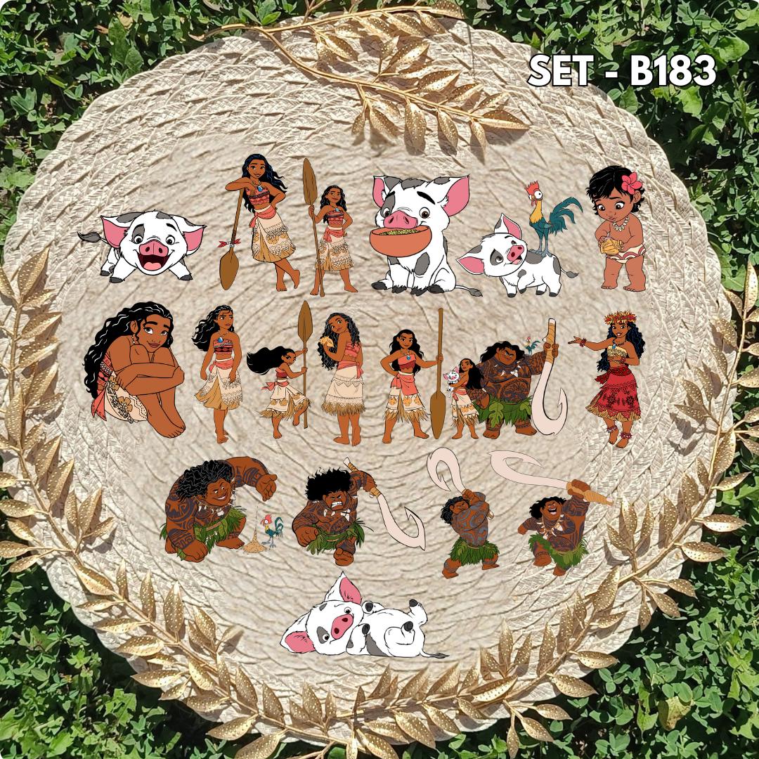 Zestaw naklejek Vaiana / Moana – Moana i Maui