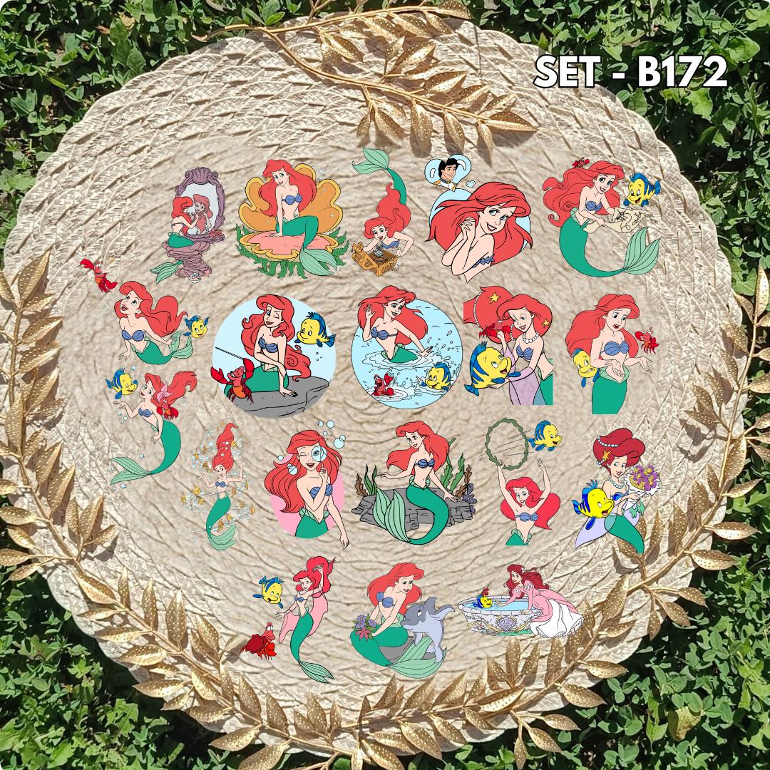 Zestaw naklejek Mała Syrenka / The Little Mermaid – Ariel