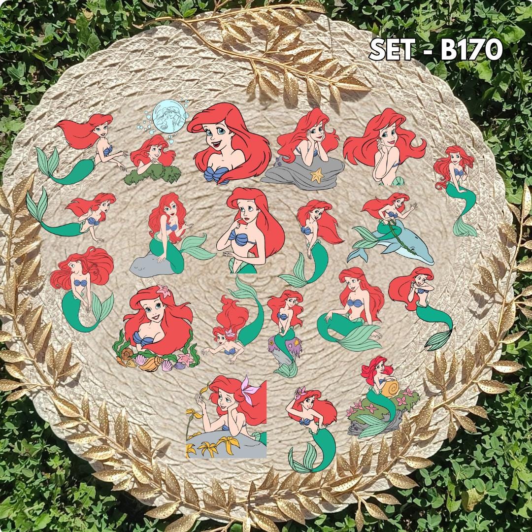 Zestaw naklejek Mała Syrenka / The Little Mermaid – Ariel