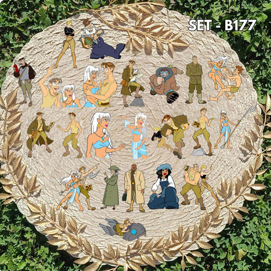 Zestaw naklejek Atlantyda: Zaginione Imperium / Atlantis: The Lost Empire – Milo i Kida