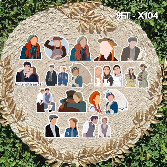 Zestaw naklejek Ania, nie Anna / Anne with an E – Anne Shirley, Gilbert Blythe