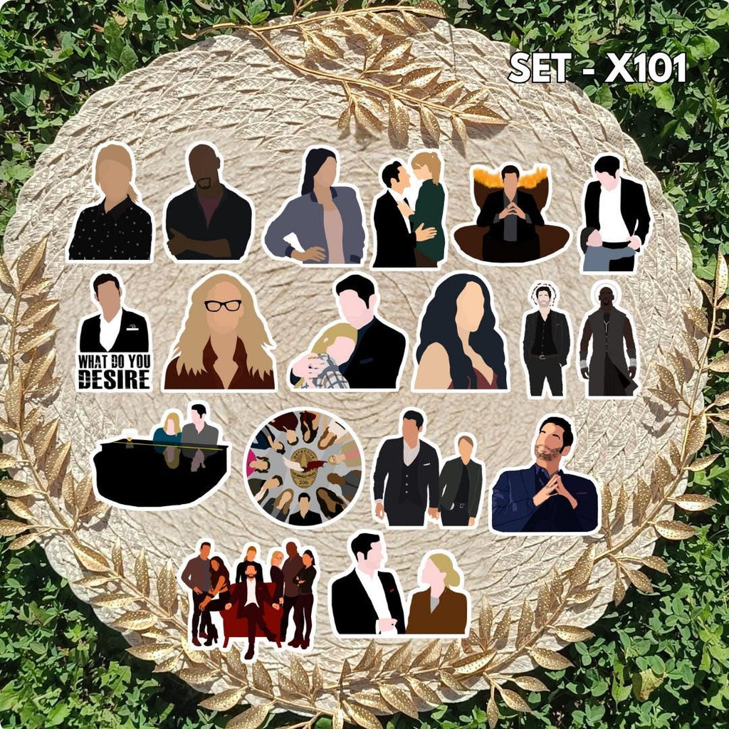 Lucifer Inspired Sticker Pack | Lucifer, Chloe & Maze Fan Art Vinyl Stickers