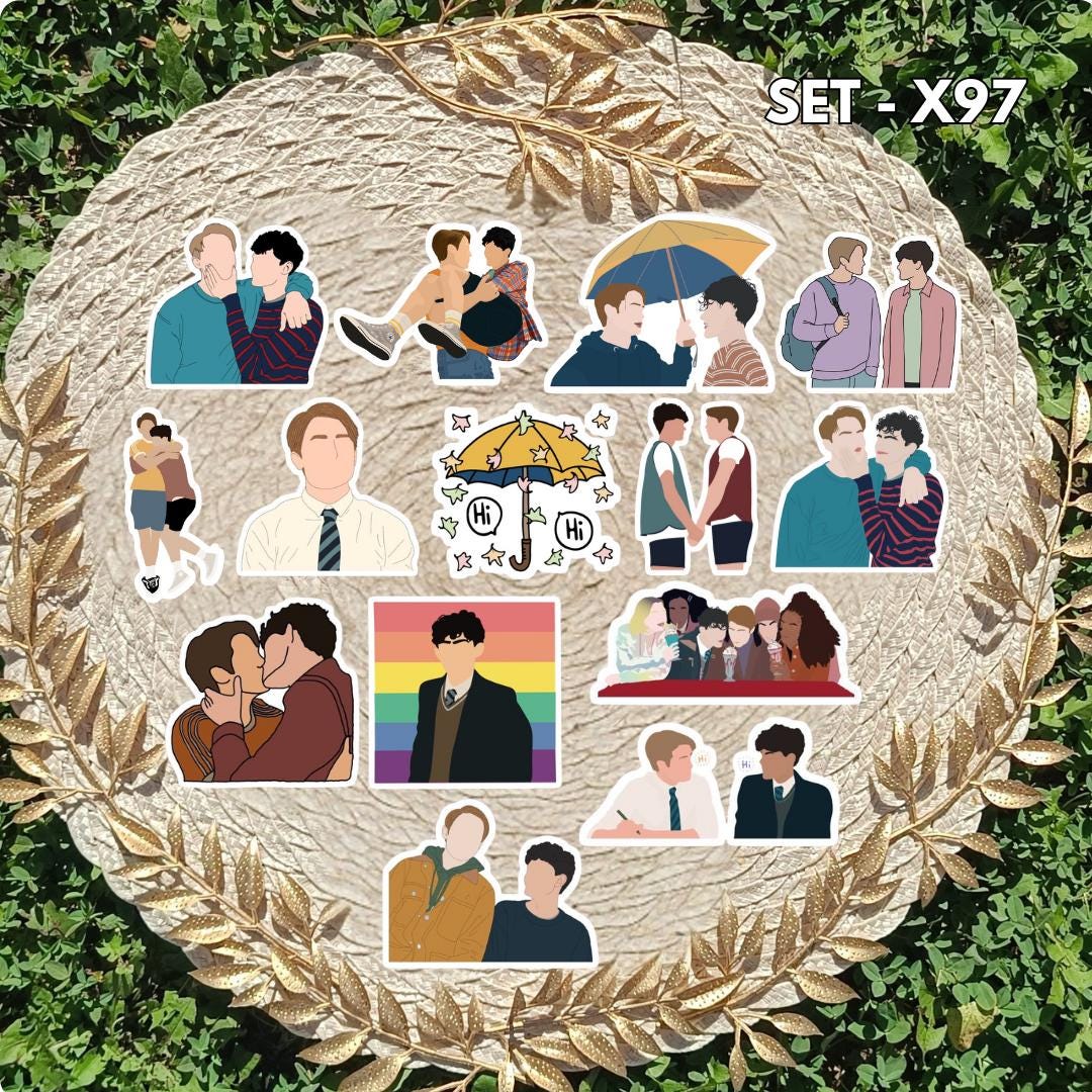 Heartstopper Inspired Sticker Pack | Nick & Charlie Fan Art Vinyl Stickers