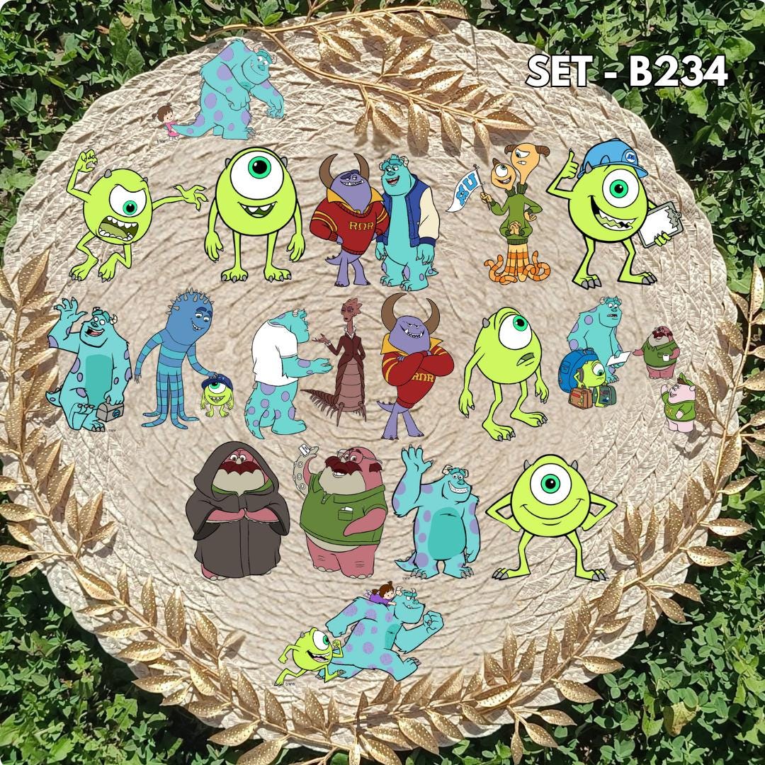 Zestaw naklejek Potwory i Spółka / Monsters, Inc. – Mike i Sulley