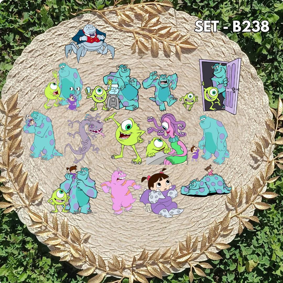 Zestaw naklejek Potwory i Spółka / Monsters, Inc. – Mike i Sulley