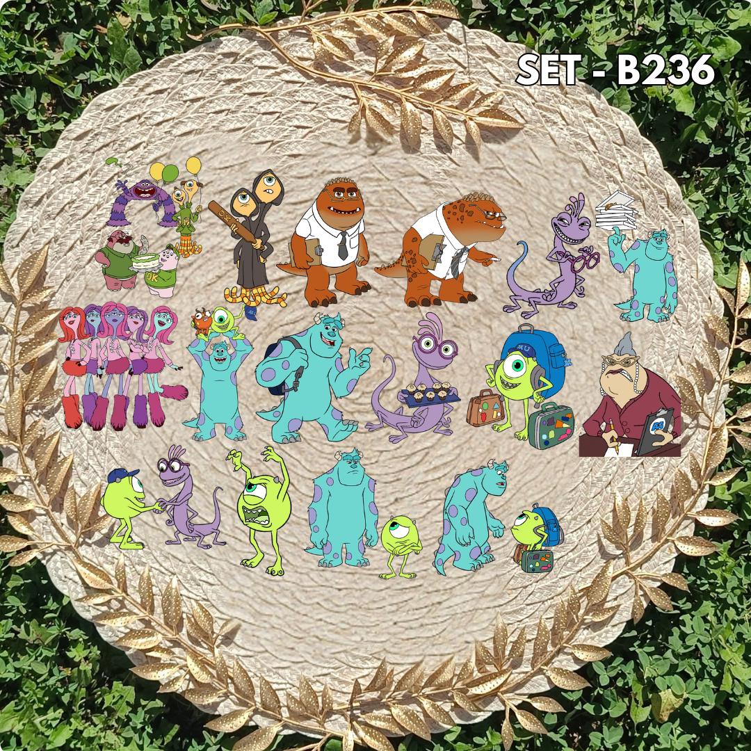 Zestaw naklejek Potwory i Spółka / Monsters, Inc. – Mike i Sulley