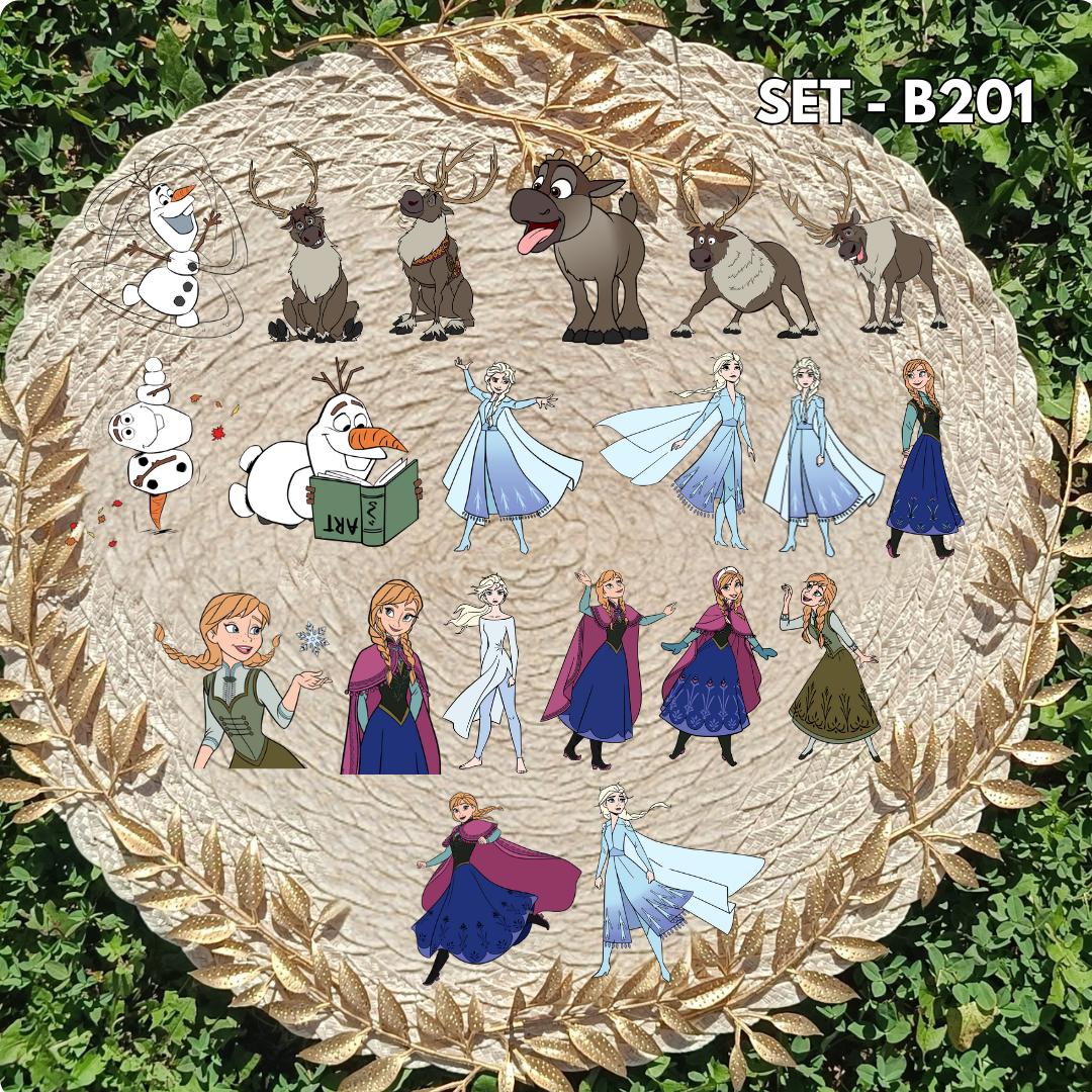 Zestaw naklejek Kraina Lodu / Frozen – Elsa, Anna i Olaf