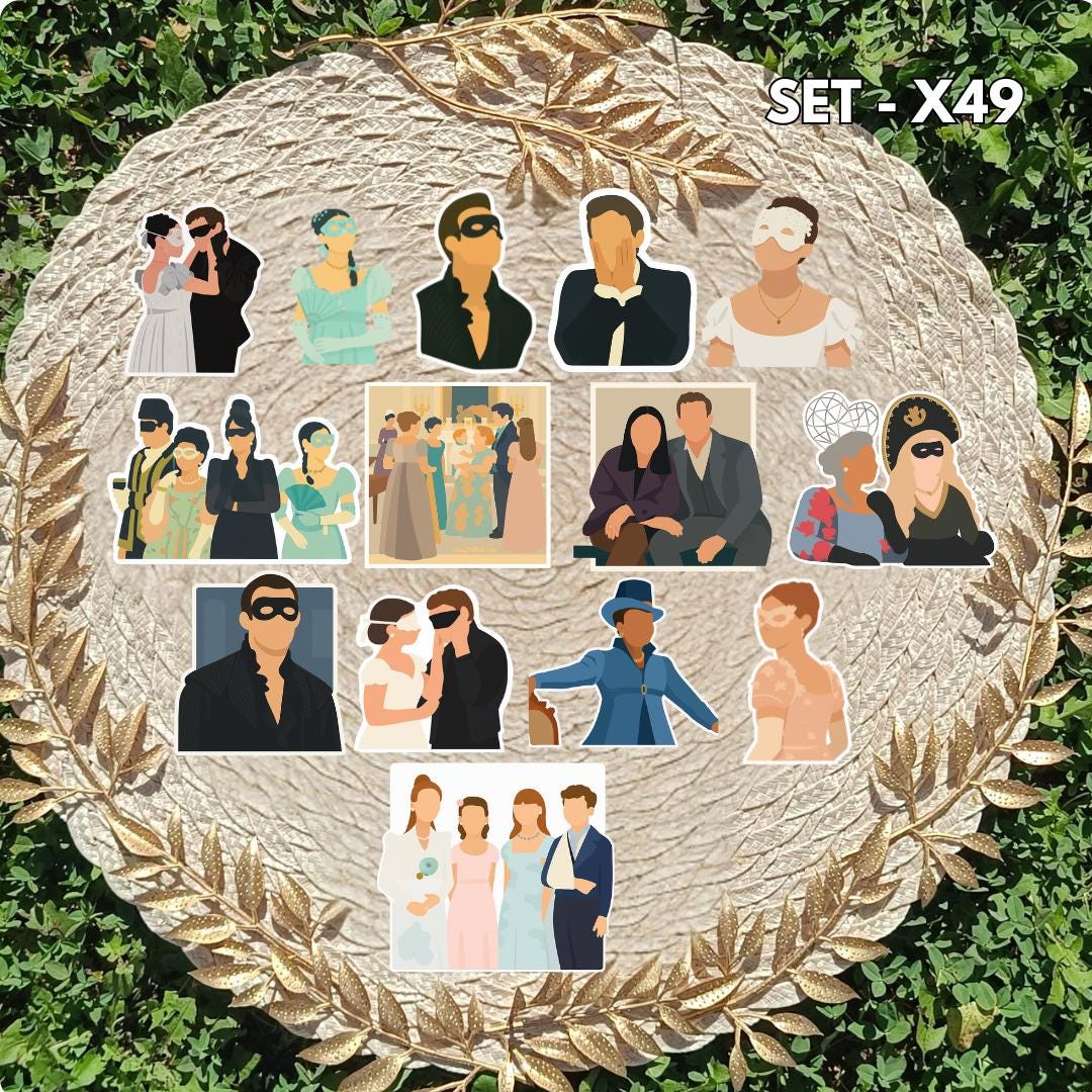 Bridgerton Inspired Sticker Pack | Anthony, Eloise, Simon & Kate Fan Art Vinyl Stickers