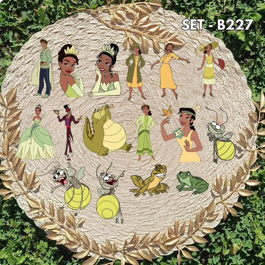 Zestaw naklejek Księżniczka i Żaba / The Princess and the Frog – Tiana i Naveen