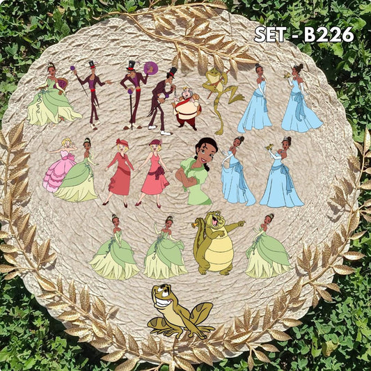 Zestaw naklejek Księżniczka i Żaba / The Princess and the Frog – Tiana i Naveen