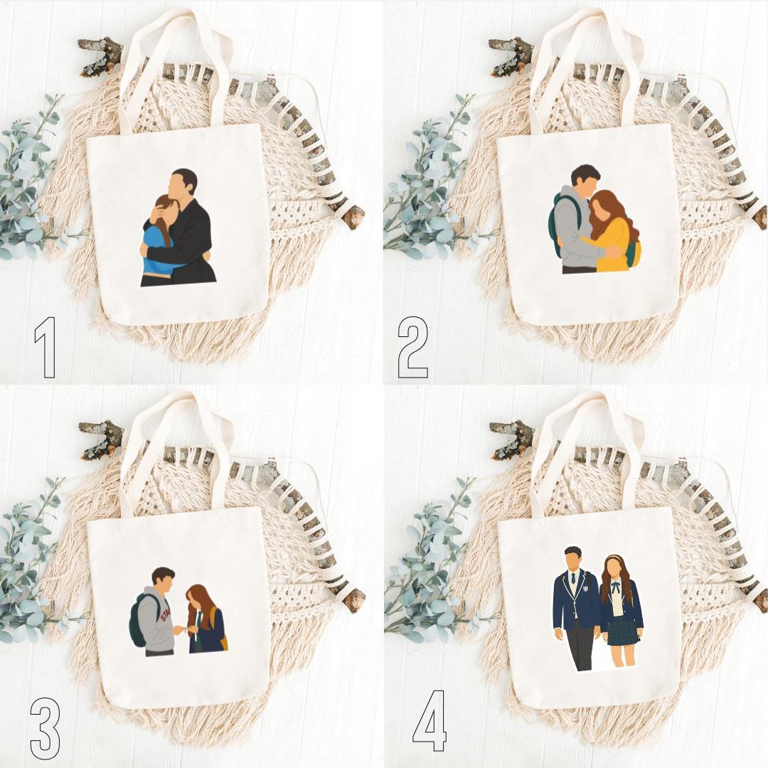 XO Kitty, Kitty Song Covey, Dae, Yuri, Min Ho, Q, Netflix Series, K-Drama, To All the Boys Spin-Off, Rom-Com | Inspired Tote Bag