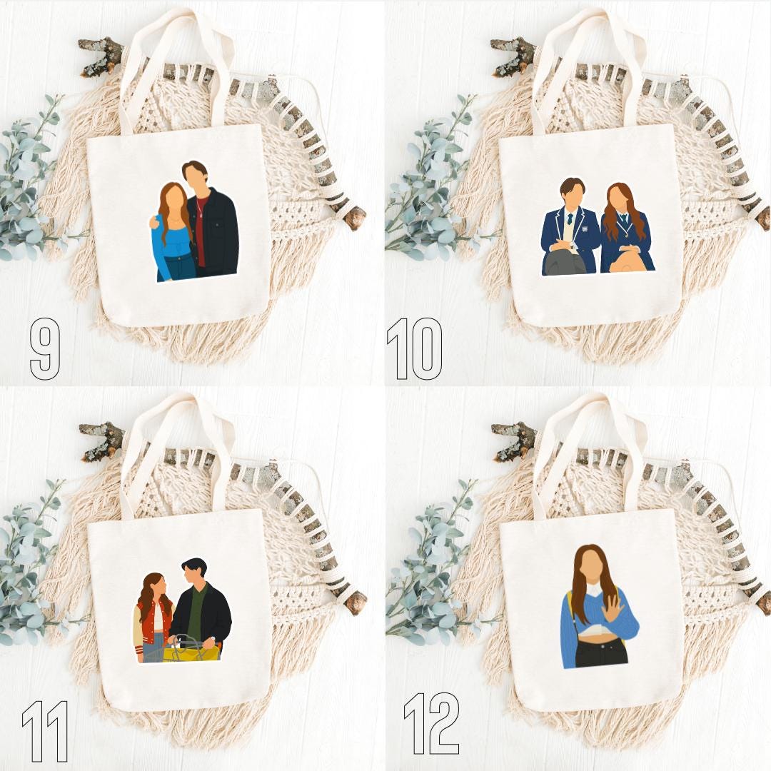 XO Kitty, Kitty Song Covey, Dae, Yuri, Min Ho, Q, Netflix Series, K-Drama, To All the Boys Spin-Off, Rom-Com | Inspired Tote Bag