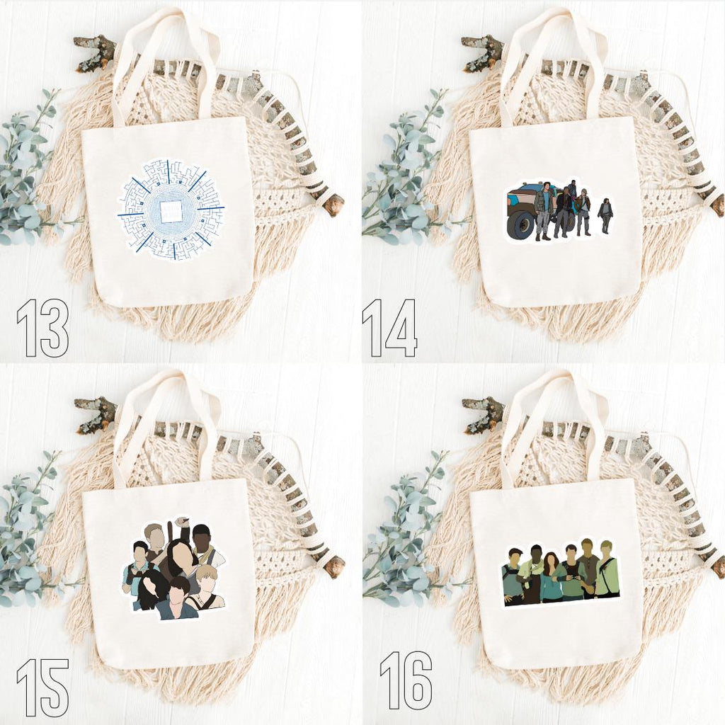 The Maze Runner, Thomas, Newt, Minho, Teresa, Gally, Frypan, Wicked, Gladers, Dylan O’Brien, Movie Series, Dystopian| Inspired Tote Bag