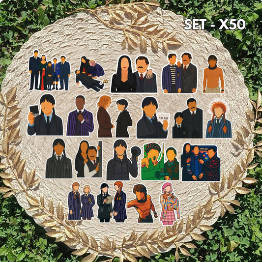 Zestaw naklejek Wednesday / Wednesday – Wednesday Addams, Nevermore