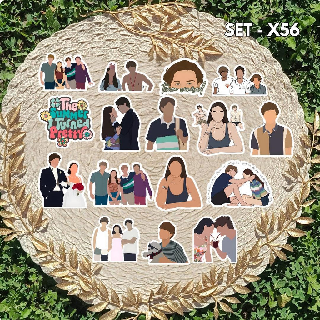 The Summer I Turned Pretty Inspired Sticker Pack | Belly & Jeremiah Fan Art Vinyl Stickers