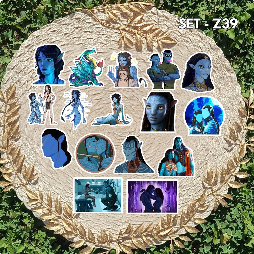 Zestaw naklejek Avatar / Avatar – Pandora, Neytiri i Jake Sully