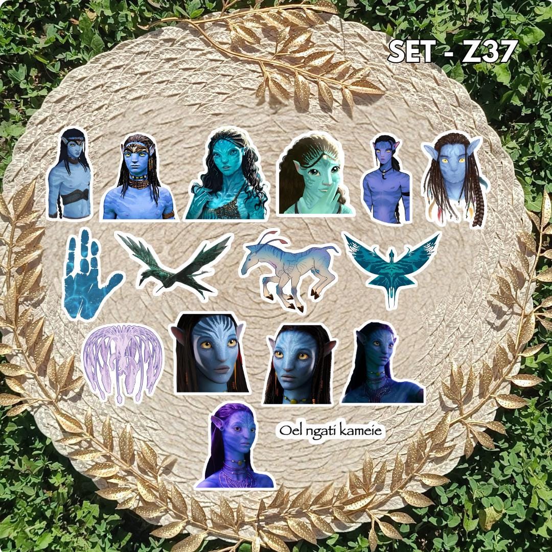 Zestaw naklejek Avatar / Avatar – Pandora, Neytiri i Jake Sully