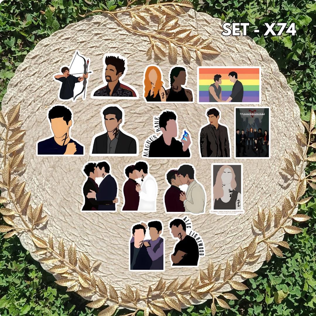 Shadowhunters Inspired Sticker Pack | Clary, Jace & Magnus Fan Art Vinyl Stickers