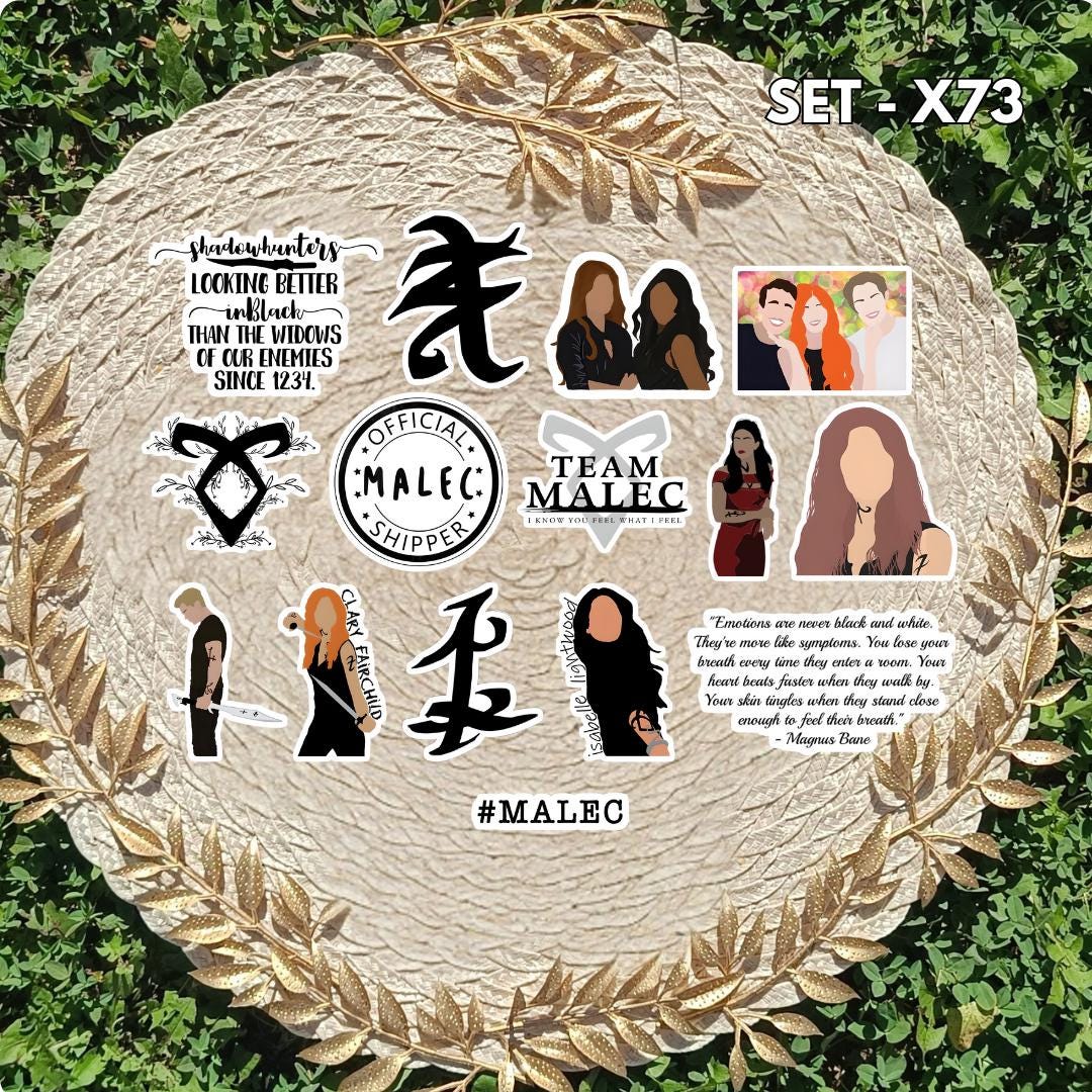 Shadowhunters Inspired Sticker Pack | Clary, Jace & Magnus Fan Art Vinyl Stickers