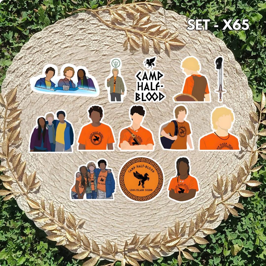 Percy Jackson Inspired Sticker Pack | Annabeth, Grover & Chiron Fan Art Vinyl Stickers