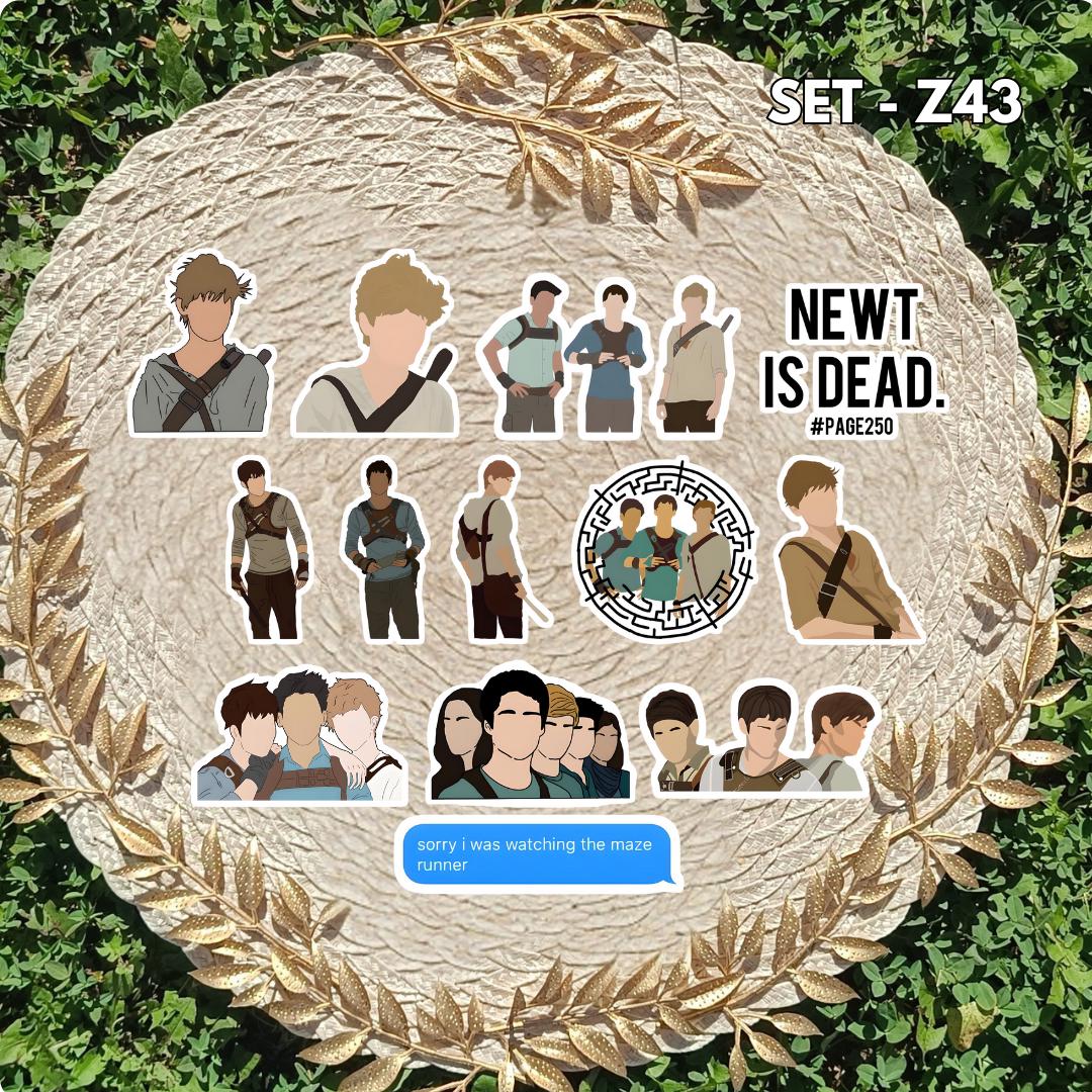 Maze Runner Inspired Sticker Pack | Thomas, Newt & Minho Fan Art Vinyl Stickers