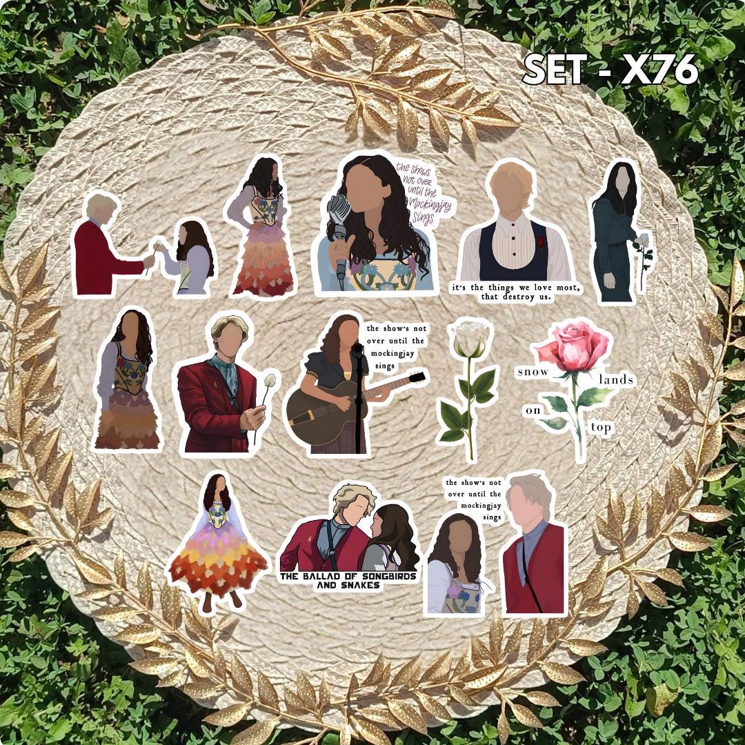 Hunger Games-Inspired Sticker Pack | Katniss, Peeta, Gale & Movie-Inspired Vinyl Stickers