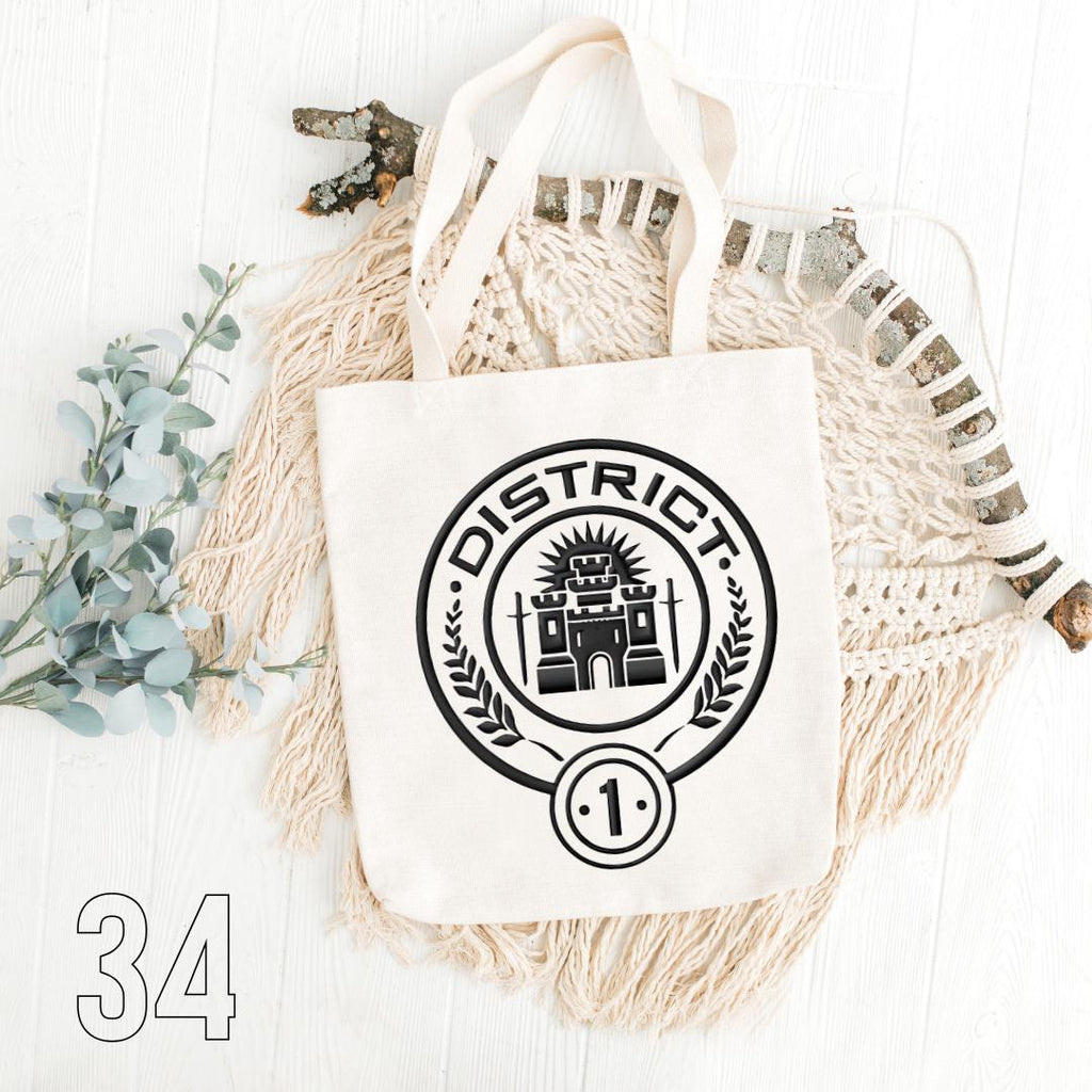 The Hunger Games Inspired Tote Bag | Katniss, Peeta & Gale Cotton Bag | Dystopian Movie Aesthetic Gift