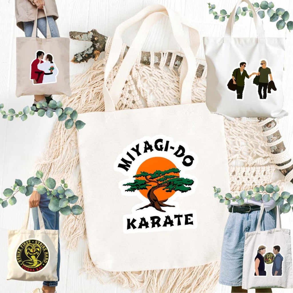 Cobra Kai Inspired Tote Bag | Karate Dojo Cotton Bag | Johnny, Daniel, Miguel & Tory Aesthetic Gift