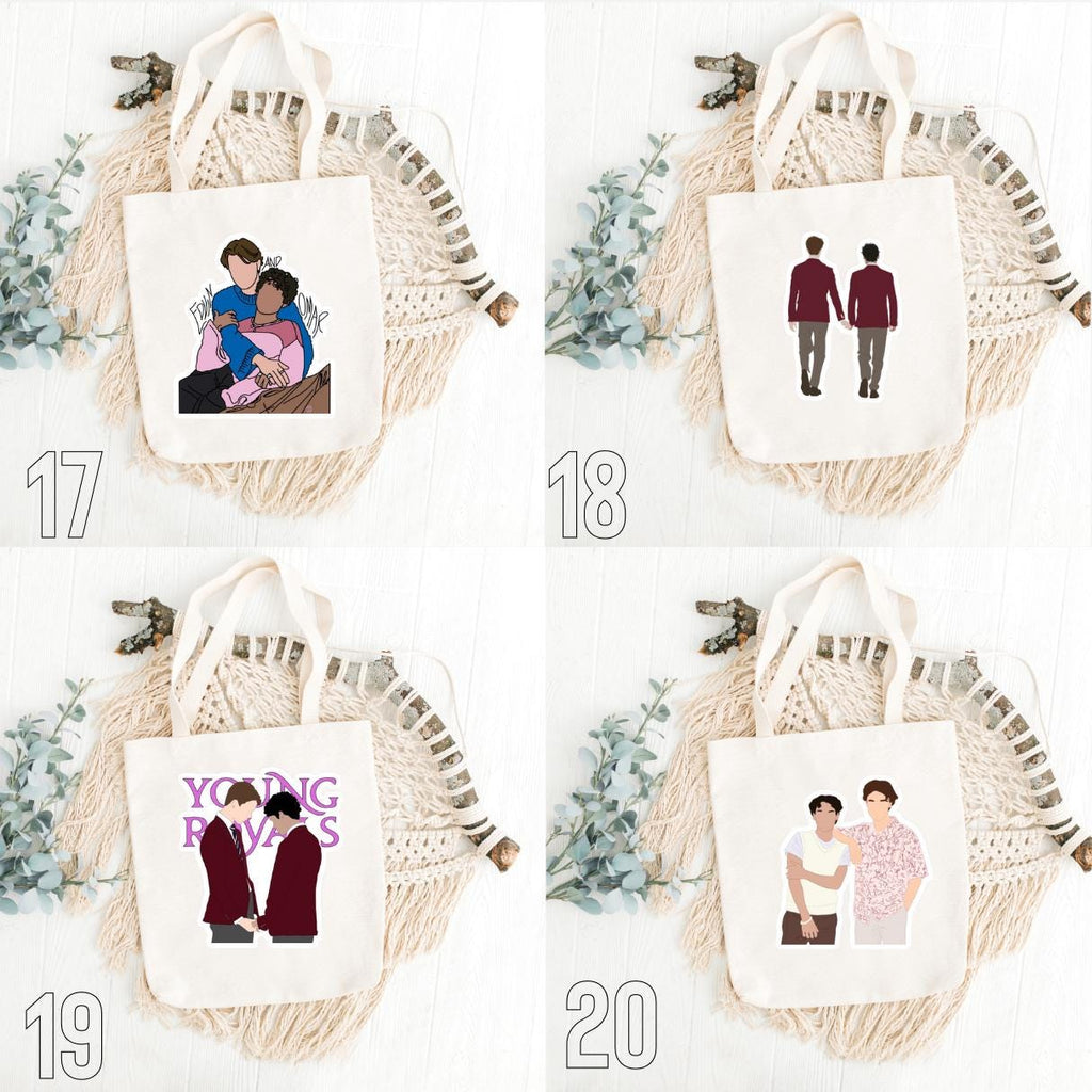 Young Royals Inspired Tote Bag | Wilhelm, Simon & Hillerska Cotton Bag | Netflix Romance Aesthetic Gift