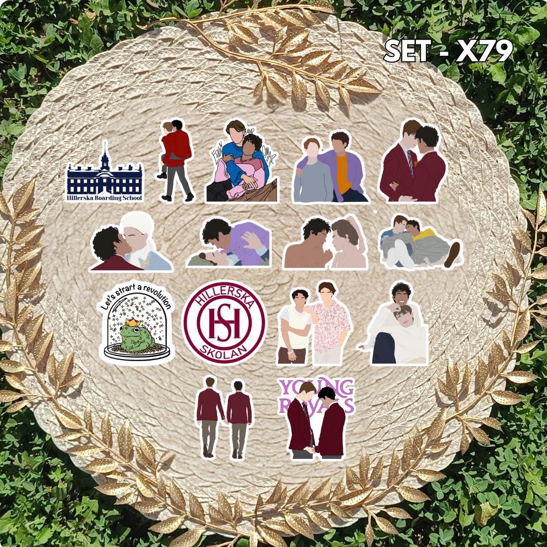 Young Royals / Young Royals sticker set – Wilhelm, Simon, August