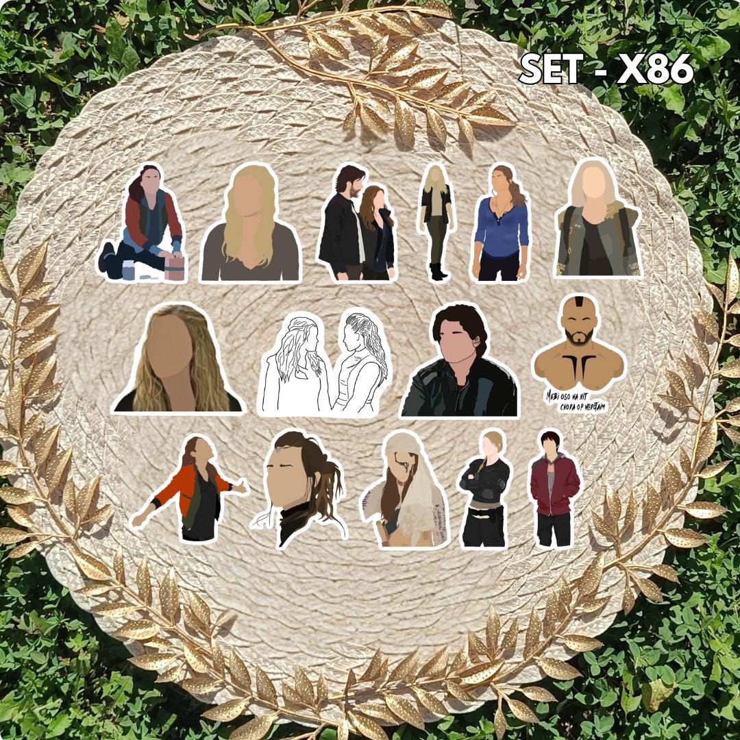 Zestaw naklejek The 100 / The 100 – Clarke Griffin, Bellamy Blake, Lexa
