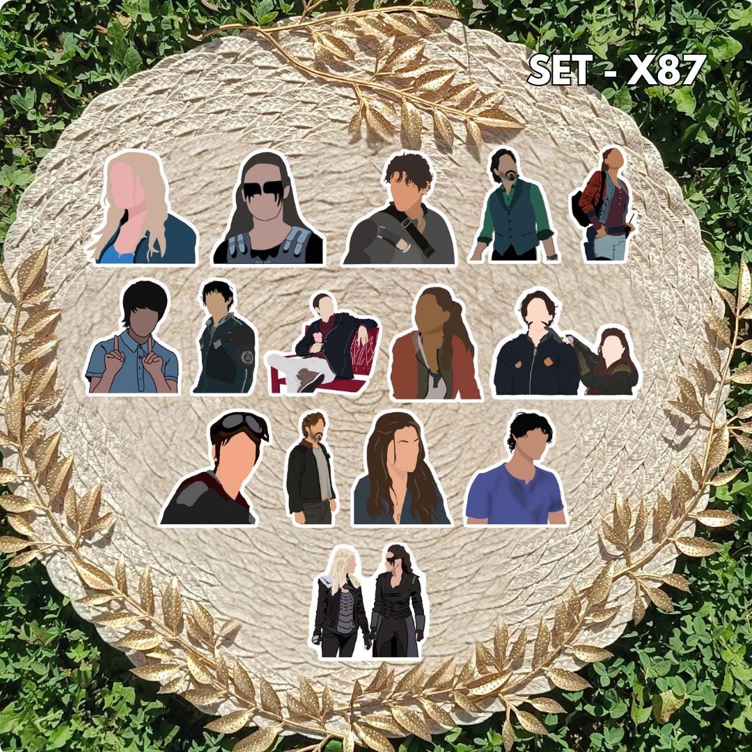 The 100 Inspired Sticker Pack | Clarke, Bellamy & Lexa Fan Art Vinyl Stickers