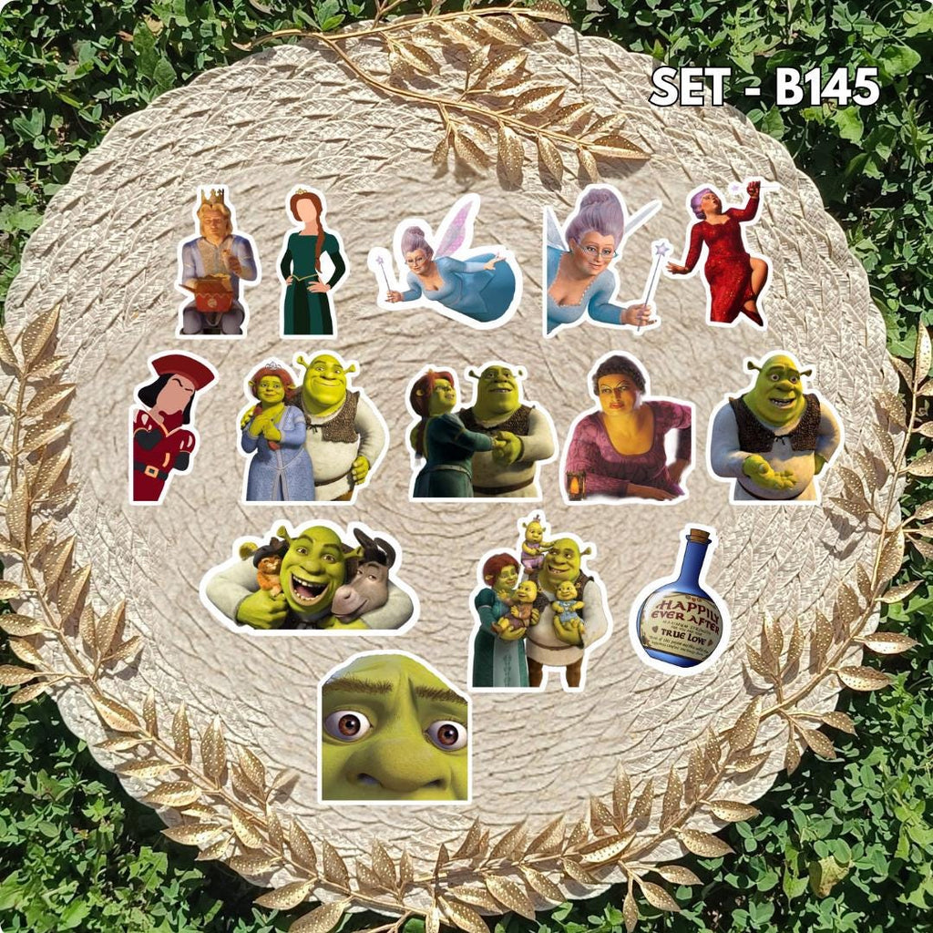 Shrek Inspired Sticker Pack | Fiona & Donkey Fan Art Vinyl Stickers