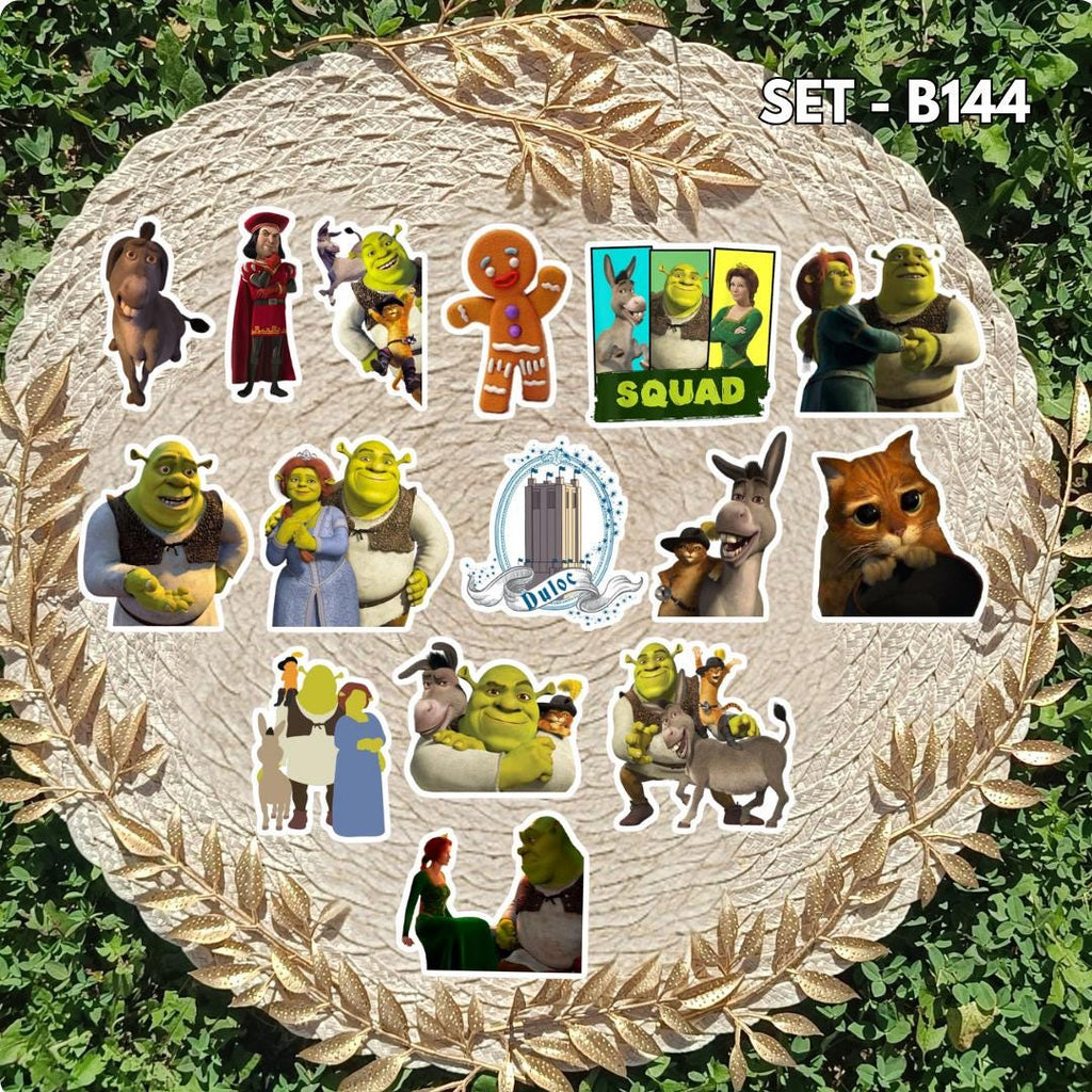 Shrek Inspired Sticker Pack | Fiona & Donkey Fan Art Vinyl Stickers
