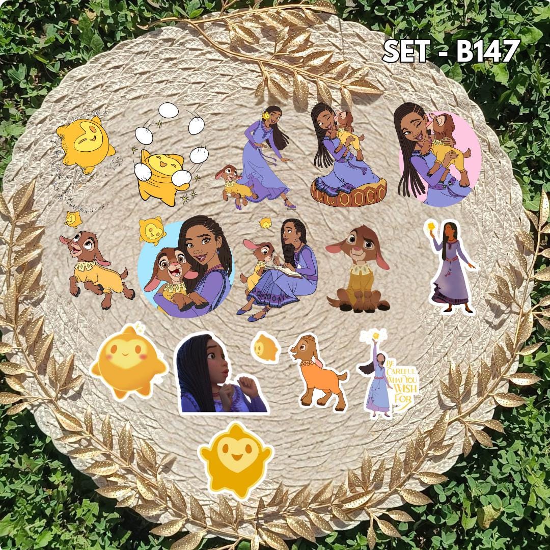 Wish Inspired Sticker Pack | Asha & Valentino Fan Art Vinyl Stickers