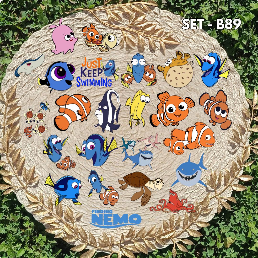 Finding Nemo Inspired Sticker Pack | Nemo & Dory Fan Art Vinyl Stickers