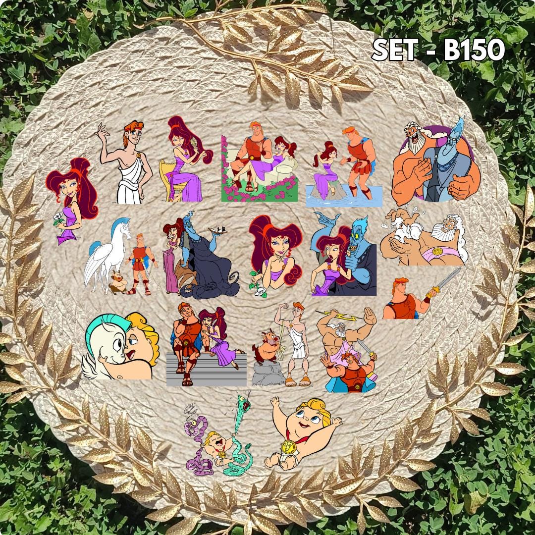 Zestaw naklejek Herkules / Hercules – Herkules, Hades, Megara, Zeus