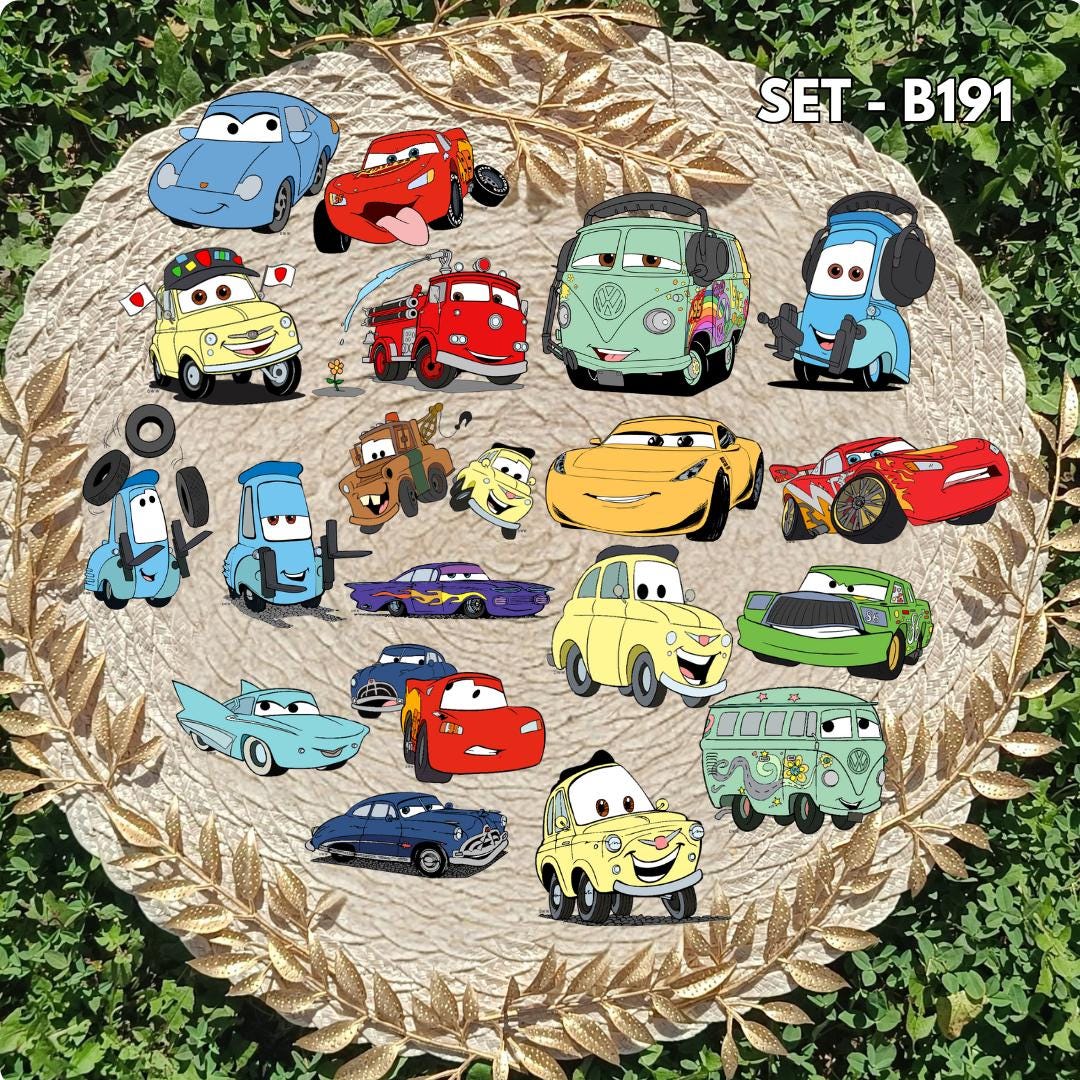 Cars Inspired Sticker Pack | Lightning McQueen Fan Art Vinyl Stickers
