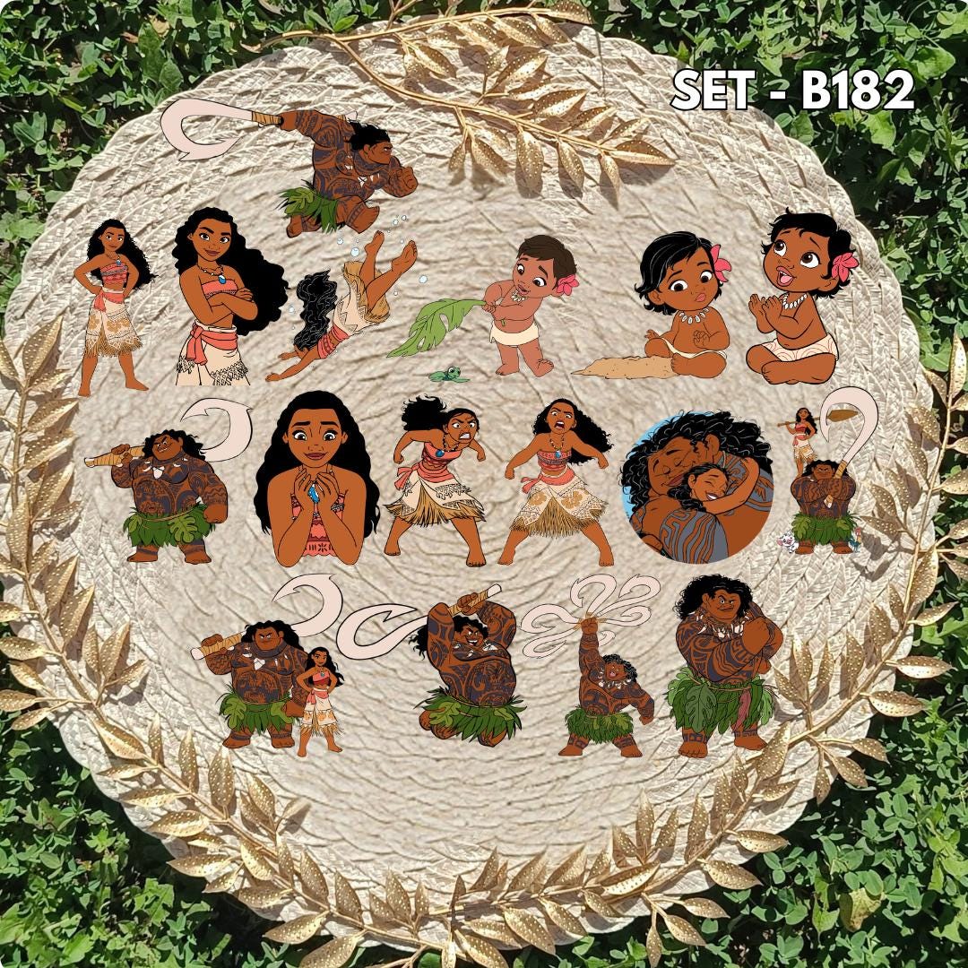 Moana Inspired Sticker Pack | Moana & Maui Fan Art Vinyl Stickers