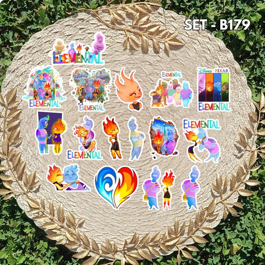 Elemental Inspired Sticker Pack | Ember & Wade Fan Art Vinyl Stickers