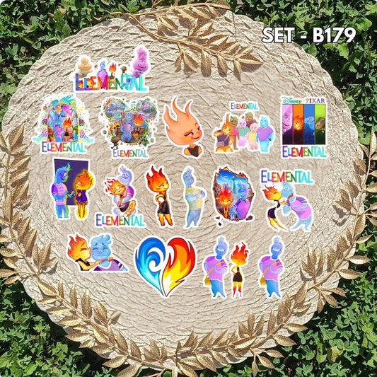 Zestaw naklejek Między nami żywiołami / Elemental – Ember i Wade