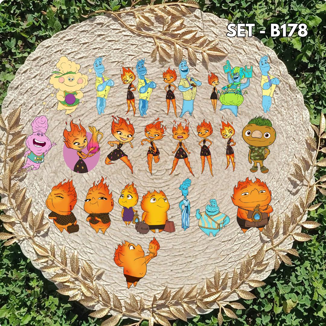 Elemental Inspired Sticker Pack | Ember & Wade Fan Art Vinyl Stickers