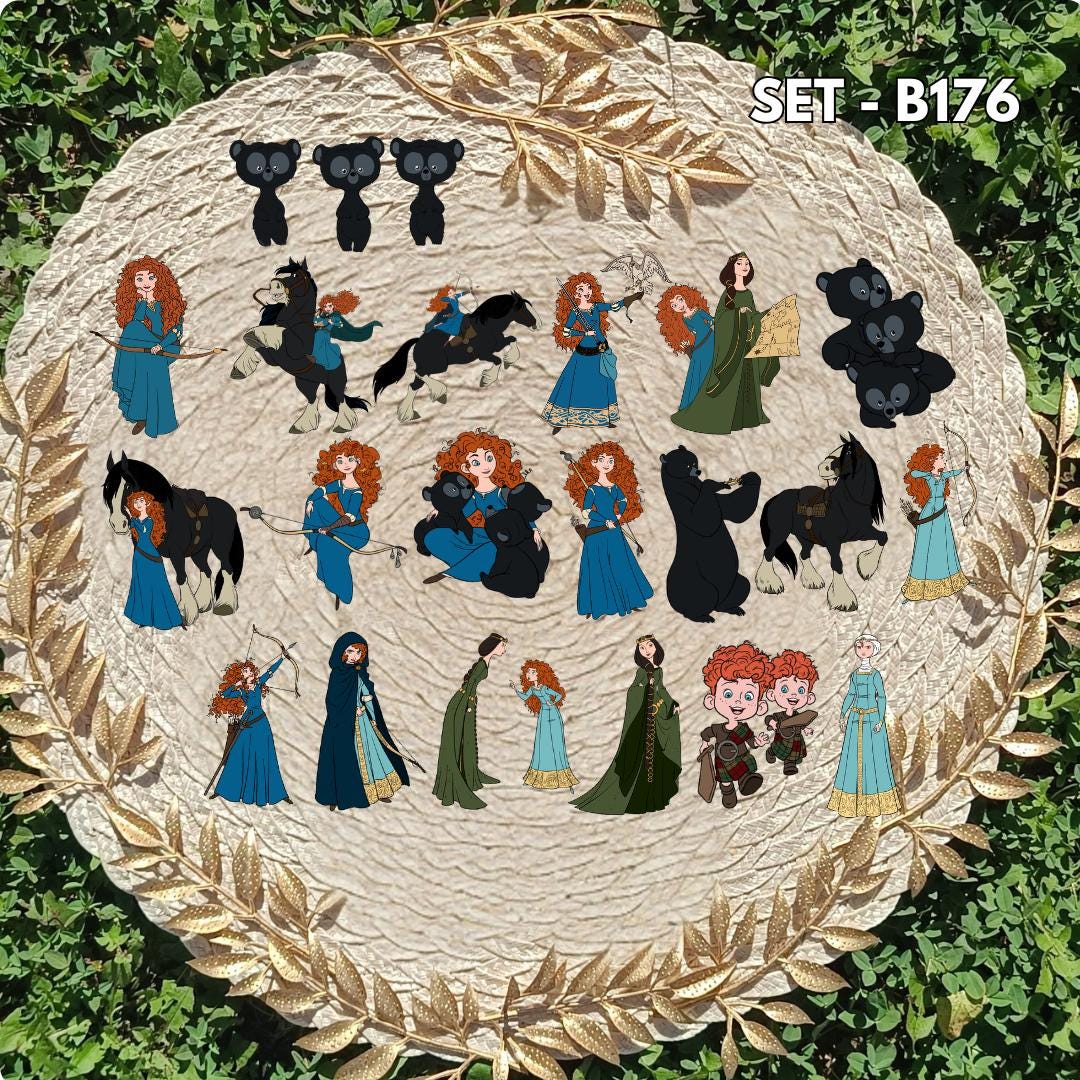 Brave Inspired Sticker Pack | Merida Fan Art Vinyl Stickers