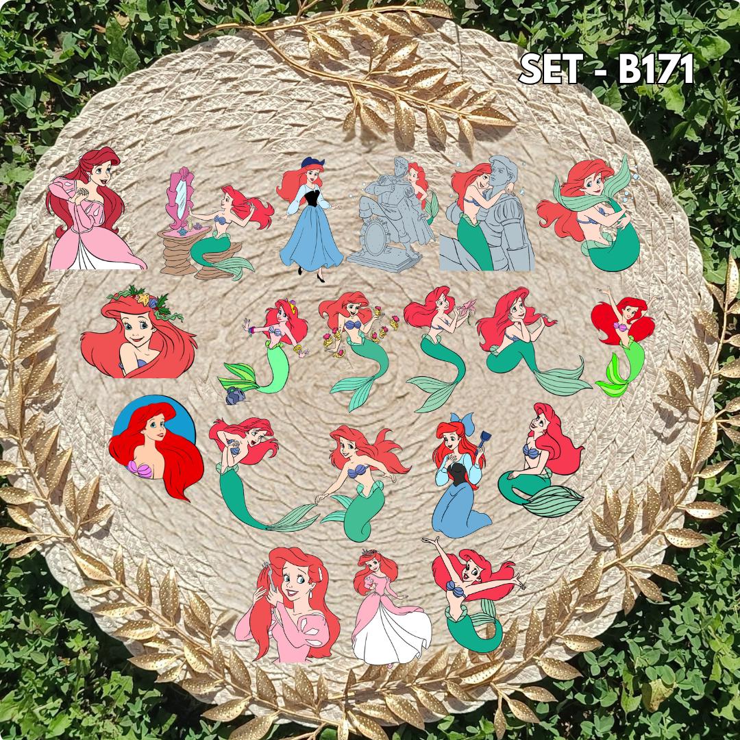 Zestaw naklejek Mała Syrenka / The Little Mermaid – Ariel