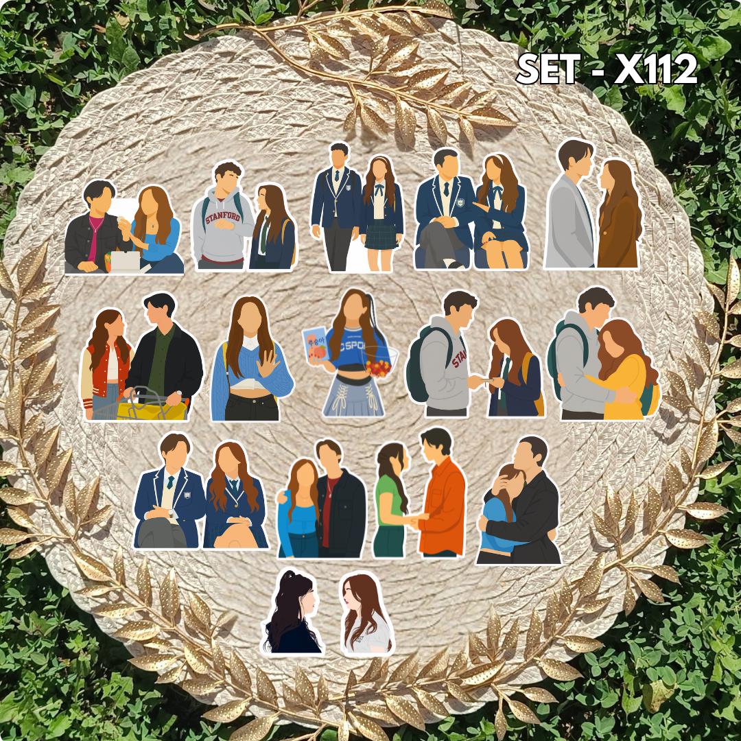 XO, Kitty Inspired Sticker Pack | Kitty & Min Ho Fan Art Vinyl Stickers