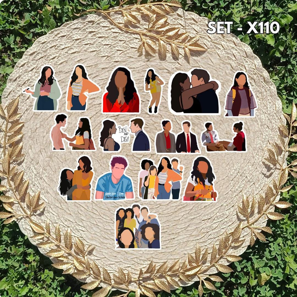 Never Have I Ever Inspired Sticker Pack | Devi & Paxton Fan Art Vinyl Stickers